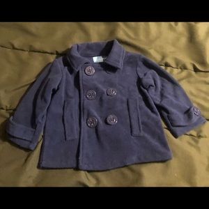 Blue double breast coat